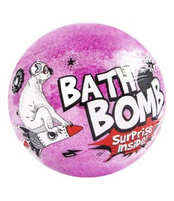 Musująca kula do kąpieli z niespodzianką - różowy - LaQ 110 g