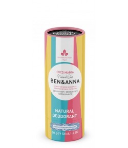 COCO MANIA Naturalny dezodorant na bazie sody w kartonowym sztyfcie - BEN&ANNA 40g