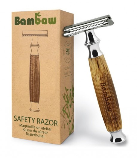 Maszynka do golenia z bambusowym uchwytem srebrna Classic Silver - Bambaw