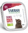 Kawałki kurczaka i wołowiny BIO (dla kota) - YARRAH 100 g