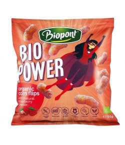 Chrupki kukurydziane o smaku truskawkowym bezglutenowe BIO - Biopont 55 g