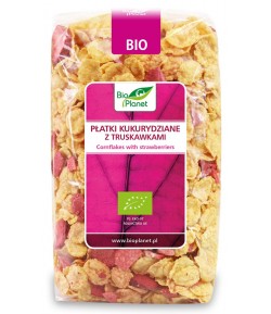 Płatki kukurydziane z truskawkami BIO - Bio Planet 250 g
