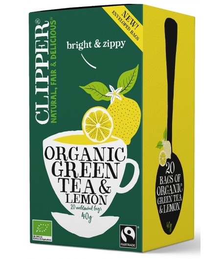 Herbata Zielona z Cytryną (20x2g) FAIR TRADE BIO - CLIPPER 40g