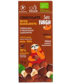Wegańska czekolada z orzechami laskowymi bezglutenowa BIO - Me Gusto 50 g