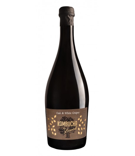 KOMBUCHA szampańska na płatkach Dębu o smaku białych winogron BIO - KOMBUCHA by Laurent 750ml