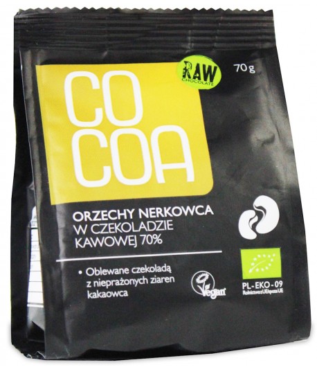 Orzechy Nerkowca w Czekoladzie Kawowej BIO - COCOA 70g
