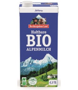 Mleko Alpejskie  UHT (min. 3% tłuszczu) BIO o obniżonej zawartości laktozy - BERCHTESGADENER LAND 1l