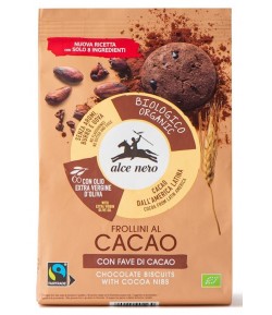 Ciastka Kakaowe z Ziarnami Kakao FAIR TRADE BIO - alce nero 250 g