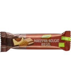 Baton MARCEPANOWY z nadzieniem NUGATOWYM  w polewie z ciemnej czekolady - DENNREE 40g