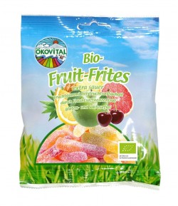 Żelki owocowe kwaśne bez laktozy bezglutenowe BIO - OKOVITAL 80g