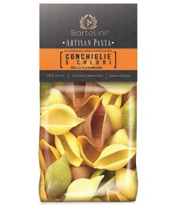 Makaron MUSZLA semilinowy 5-cio smakowy BIO - Bartolini 300 g