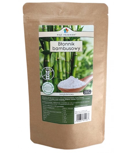 Błonnik Bambusowy (mąka) bezglutenowy - PIĘĆ PRZEMIAN 250g