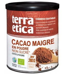 Kakao niskotłuszczowe w proszku BIO - TERRA ETICA 280 g