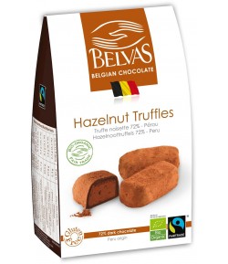 Belgijskie czekoladki trufle z orzechami laskowymi Fair Trade - Belvas 100 g
