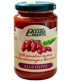 Sos pomidorowy z toksańskich pomidorów z oliwkami bezglutenowy BIO - AZIENDA OLEARIA CHIANTI 340 g