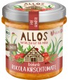 Pasta warzywna z POMIDORAMI CHERRY I RUKOLĄ bezglutenowa BIO - Allos 140 g