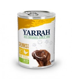 Kawałki kurczaka z pomidorem i pokrzywą BIO (dla psa dorosłego) - YARRAH 405 g