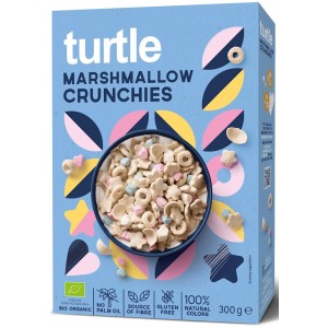 Chrupki zbożowe z piankami Marshmallow  bezglutenowe BIO - TURTLE 300 g