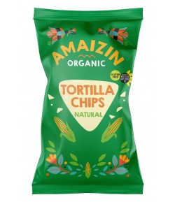 Chipsy TORTILLA  kukurydziane solone bezglutenowe BIO - Amaizin 250 g