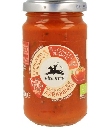 Sos pomidorowy z chili Arrabbiata BIO - alce nero 350 g