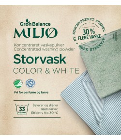 Proszek do prania białych i kolorowych ubrań (koncentrat) ECO - GRON BALANCE 1,8 kg
