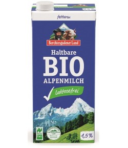 Mleko Alpejskie  UHT o obniżonej zawartości laktozy (min. 1,5% tłuszczu) BIO - BERCHTESGADENER LAND 1l